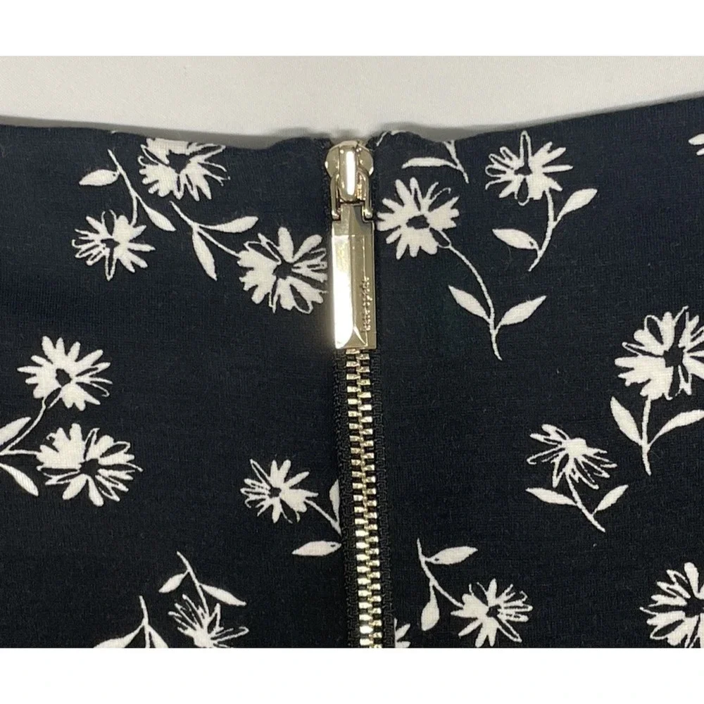 Kate Spade Dress Dandelion Floral Short Sleeve Stretch Ponte A-Line Women M NWOT